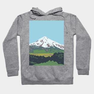 Volcan Lanin or Lanin Volcano between Argentina and Chile WPA Art Deco Poster Hoodie